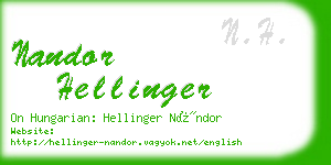 nandor hellinger business card